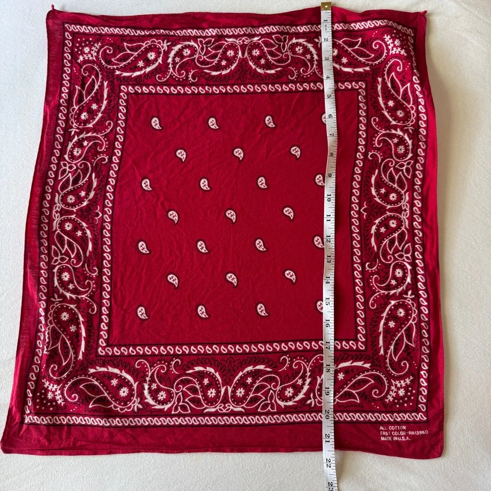 Vtg Scarf Bandana Lot 3 Pcs Mixed Prints Pure Cotton Silk Handkerchief Bundle